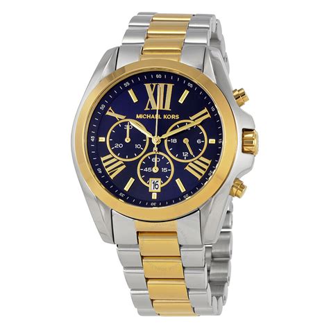 michael kors bradshaw sipver blue|Michael Kors bradshaw watches.